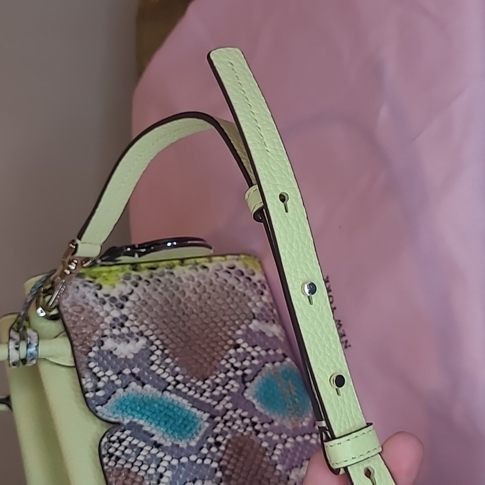 NWOT Kate Spade Spencer Python-embossed Mini Satchel Bag - Picture 15 of 16